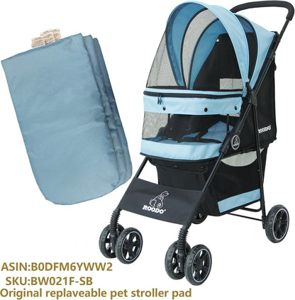 ROODO Pet Stroller Inner Pad for Exclusive Use,Original,Replaceable,Easy to Clean,Set of 3 pc(Sky Blue)