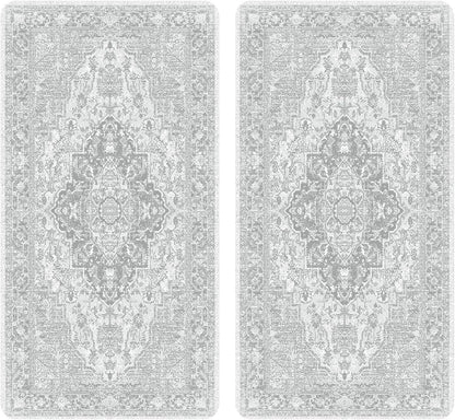 nunubaby Washable Pee Pads for Dogs, Stylish, Non-Slip and Leak-Proof Pee Pads. Reusable Potty Pads for Dogs for Crates and Floors.(Gray/Geo, 24" x48")