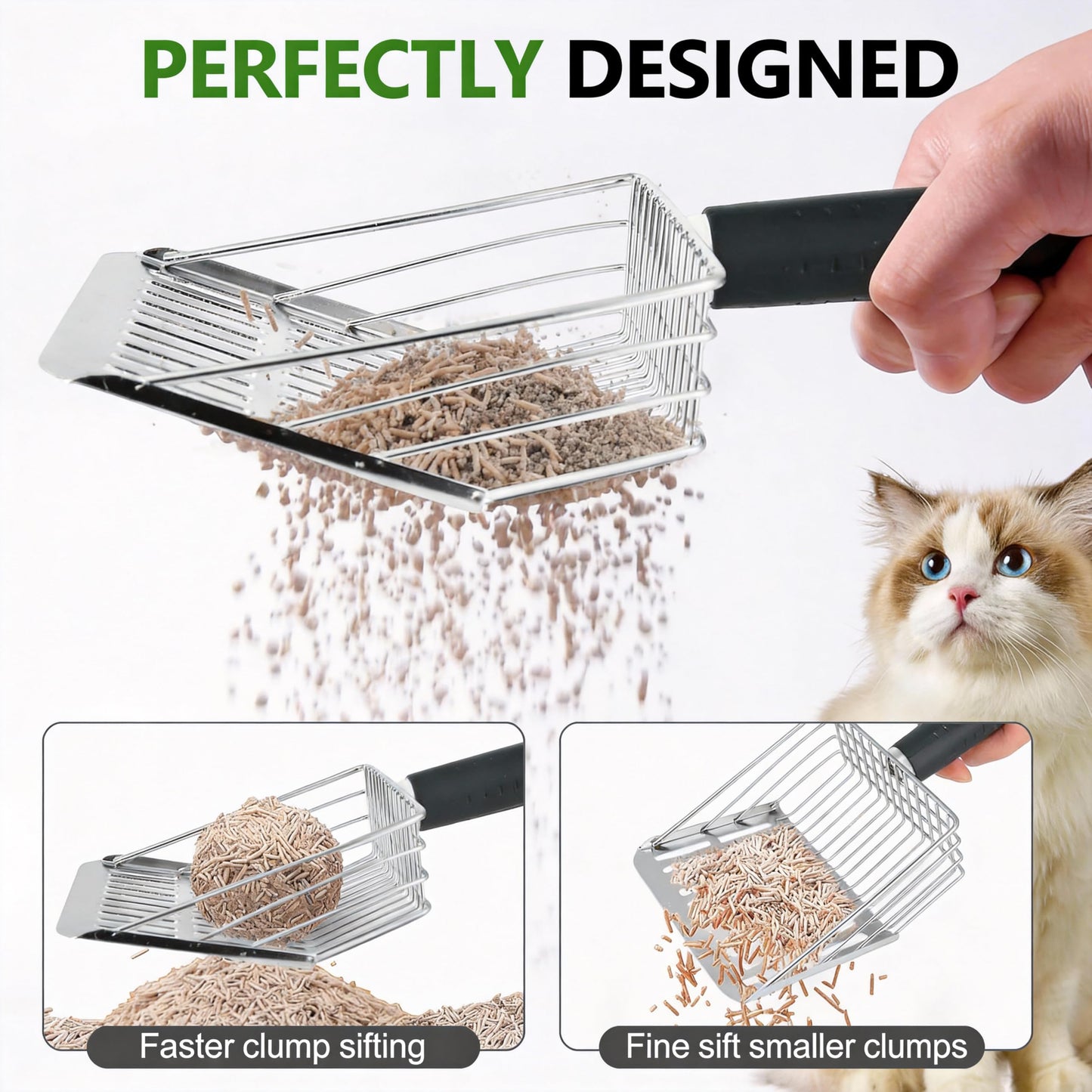 [2026 Version]Efficient Metal Cat Litter Scoop. Chosen for real quality, fits naturally into modern
