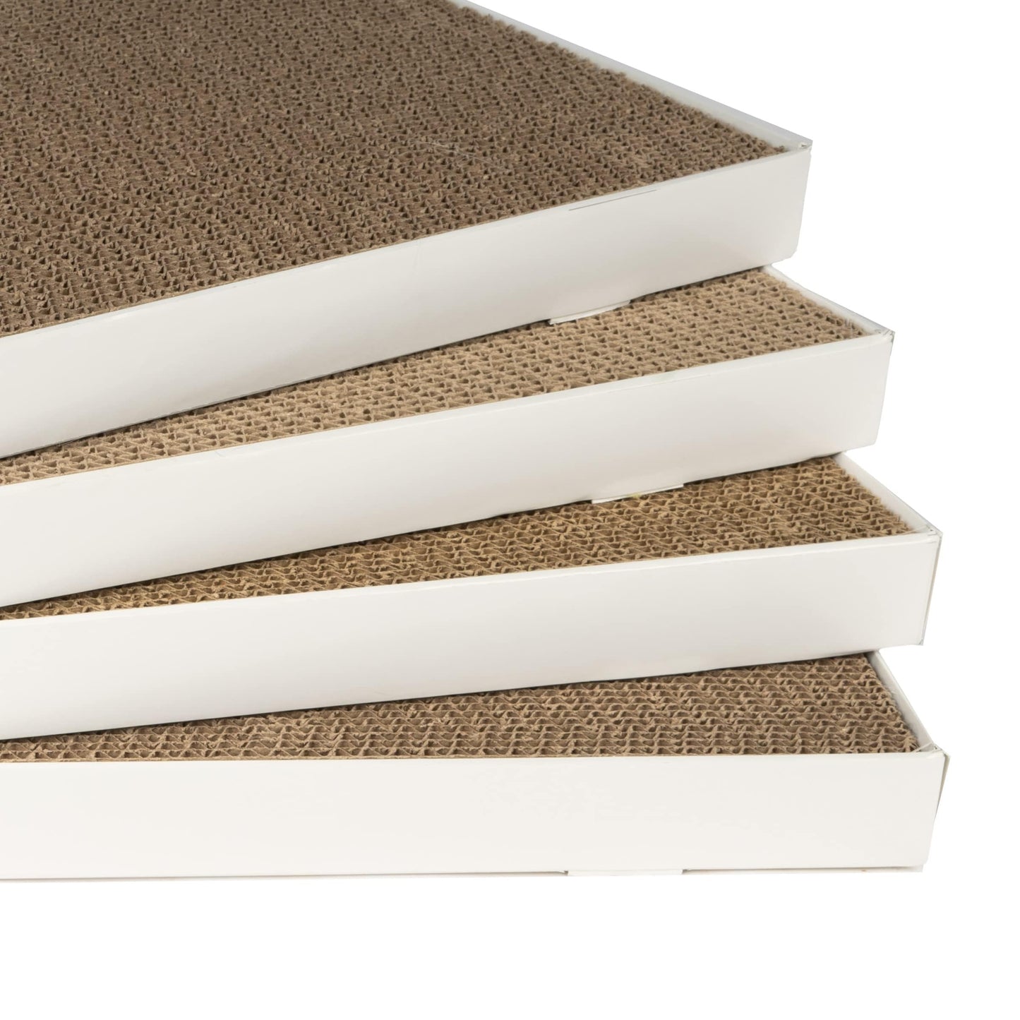 Amazon Basics Corrugated Cardboard Cat Scratcher. Chosen for real quality, fits naturally into
