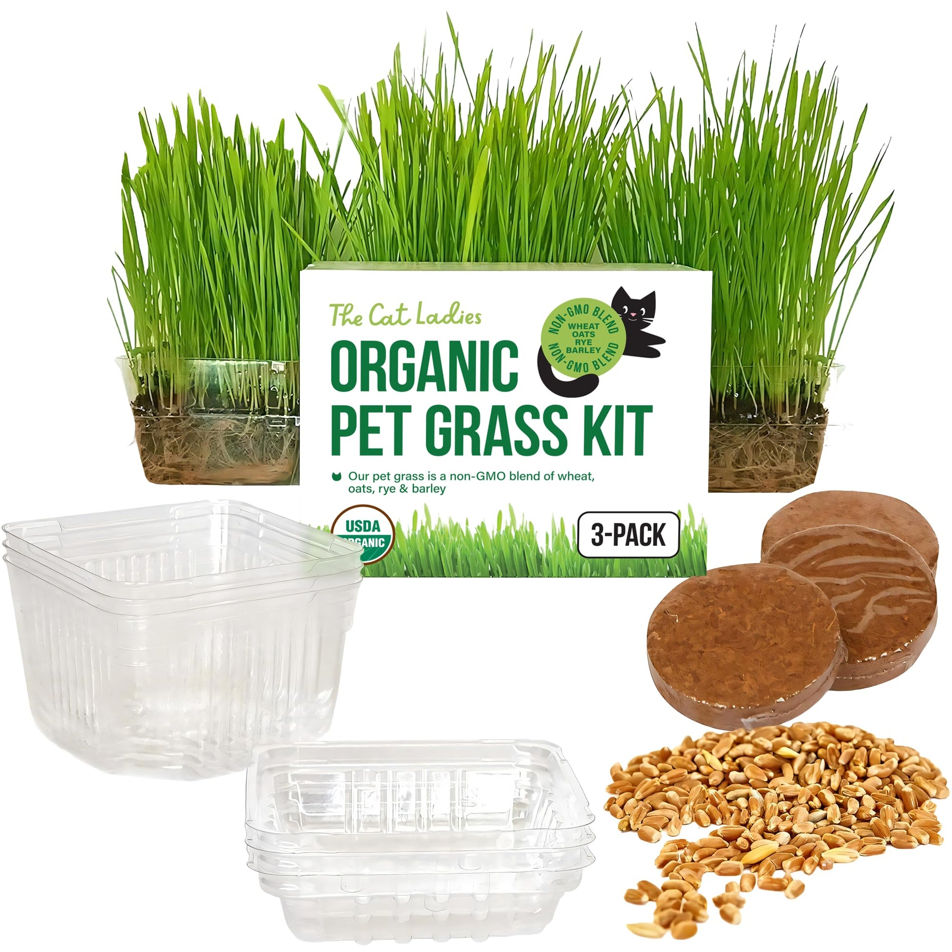The Cat Ladies Cat Grass for Indoor Cats. Chosen for real quality, fits naturally into modern pet