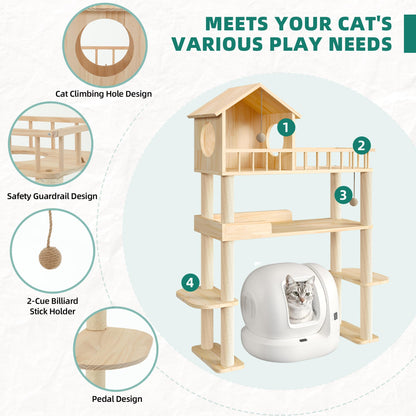 Homiflex Wood Cat Tower for Automatic Litter Box. Chosen for real quality, fits naturally into