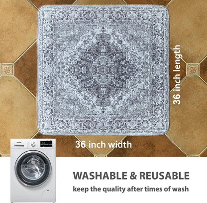 nunubaby Washable Pee Pads for Dogs, Stylish, Non-Slip and Leak-Proof Pee Pads. Reusable Potty Pads for Dogs for Crates and Floors.(Gray/Geo, 36" x36")