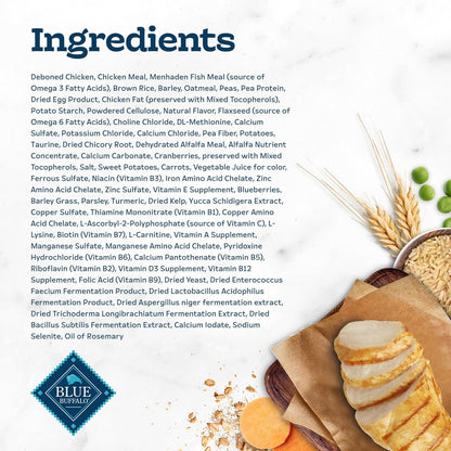 Blue Buffalo Blue Tastefuls Natural Adult Indoor Cat Chicken & Brown Rice Recipe Food for Cats 10 lb