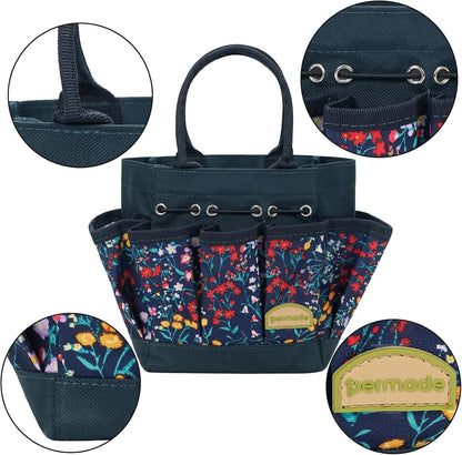 Succulent Tools Kit with Organizer Bag- 13Pcs Indoor Gardening Tools |Mini Succulent Hand Tools with Tote, Succulent Transplanting Supplies, Present for Gardeners Plant Care (Navyblue) ﻿