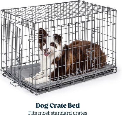 Cybarmour Chew Proof Dog Crate Pad - Outdoor Indestructible Dog Bed - Tough - Potable - Machine Washable - Water & Dirt-Resistant - Extra Large Breeds & Fits 48-Inch Crate - 47"x29", Limestone