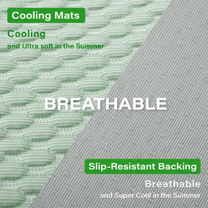 MICROCOSMOS Pet Cooling Mat & Sleeping Pad- Breathable Bubble Surface, EZ Clean. Keep Cooling for Pets, Kids and Adults in Summer.(Green, 40" x 28")