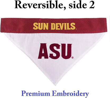 Pets First Collegiate Pet Accessories, Reversible Bandana, Arizona State Sun Devils, Small/Medium