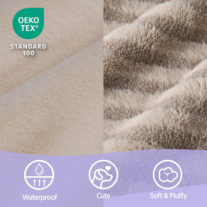 LE SURE Cute XL Dog Beds, Orthopedic Waterproof Dog Bed for Extra Large Dogs, Non-Slip Bottom and Egg-Crate Foam Big Pet Couch Sofa with Washable Removable Cover, Hazel