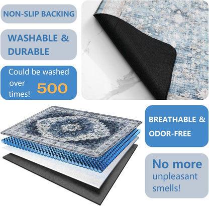 Washable Pee Pads for Dogs 2 Pack, Absorbent Reusable Puppy Pads Waterproof, Leakproof & Non-Slip Whelping Pad, Potty Training Pads for Dogs Playpen Mat 48x48