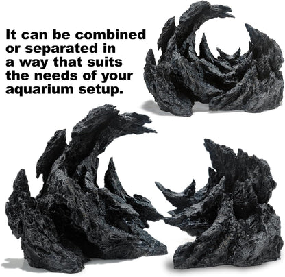 Fish Tank Decor Rocks.Aquarium Decoration Model.Easy Superior Aquascape (Perched Canyon-15inch)