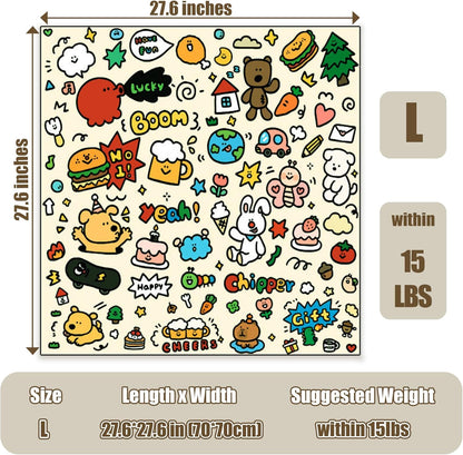 27.6" Cat Grooming Wrap Cat Wrap for Cutting Nails Cat Restraint for Nail Clipping Cat Swaddle Wrap Cat Burrito Wrap L(Within 15lbs) Anti-Scratch Anti-Escape Multifunctional Pet Tool