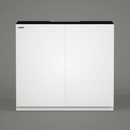 LANDEN Aquarium Stand and Cabinet, for up to 44Gal Tank, Fish Tank, Nano Foam Leveling Mat Included, Contemporary and Simple Design, Wooden Matte White Painted W35.5xD17.7xH31.49in (Stand Only)