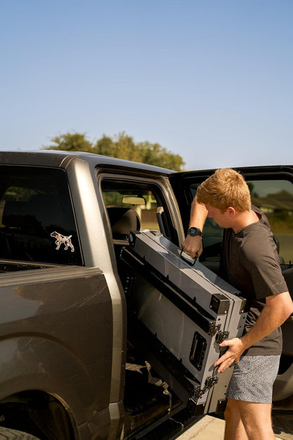 Heavy Duty Fully Collapsible Powder-Coated Aluminum Dog Crate - Medium (Tan)
