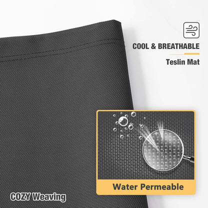 Veehoo Chew Proof Elevated Dog Bed - Cooling Raised Pet Cot - Silver Aluminum Frame and Durable Textilene Mesh Fabric, Unique Designed No-Slip Feet for Indoor or Outdoor Use, Black, X-Large, CWC2003