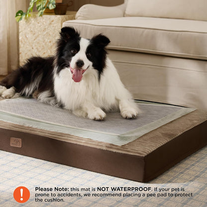 Bedsure XL Dog Bed for Crate - Large Orthopedic Pet Beds with Removable Machine Washable Cover, Egg Crate Foam Puppy Pad, Suitable for Pet Up to 80 lbs, 41"x27"