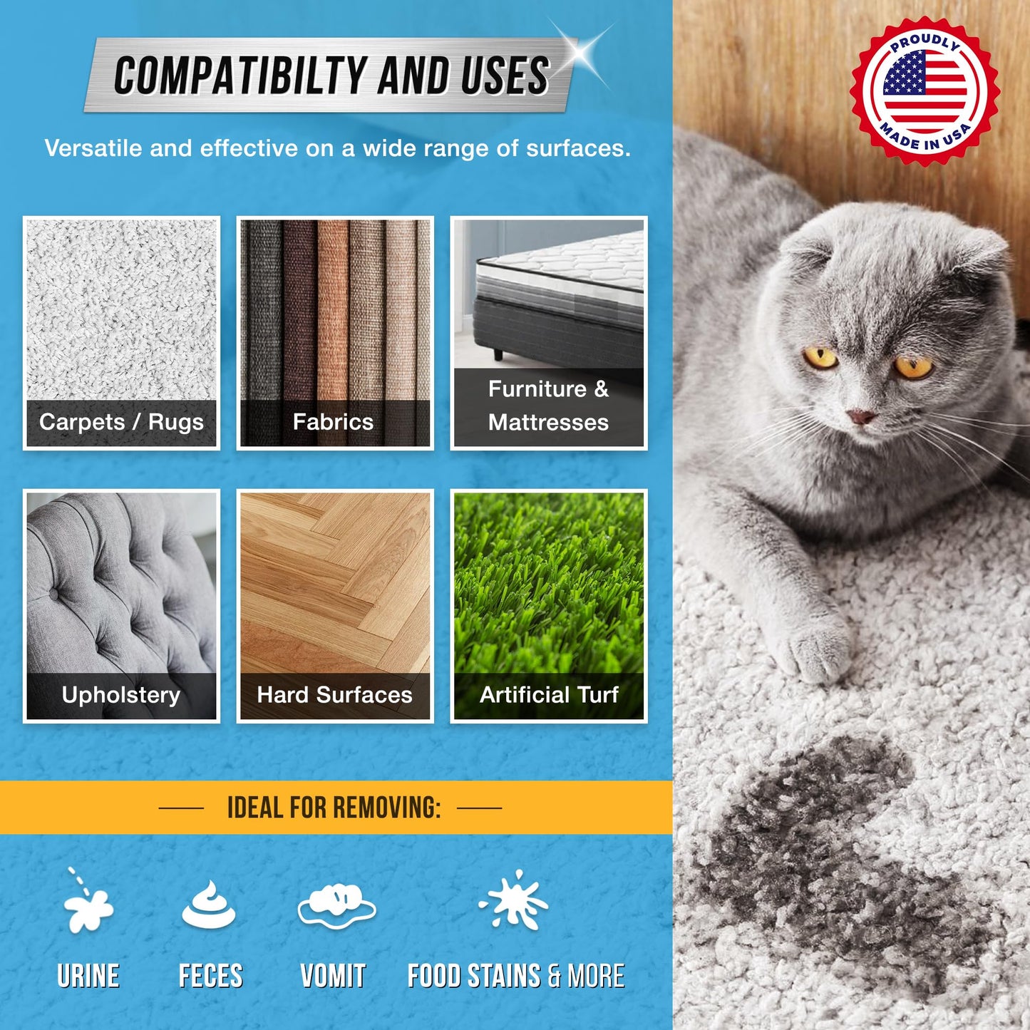 Pet Odor and Stain Eliminator. Chosen for real quality, fits naturally into modern pet homes.