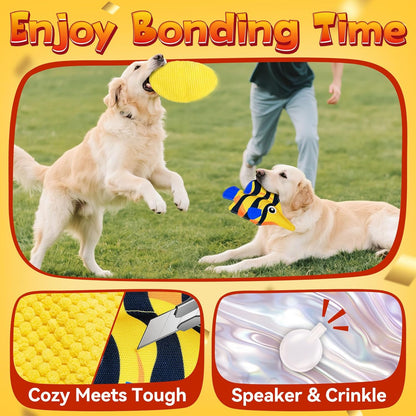 KIPRITII 12-Pack Large Dog Chew Toys for Aggressive Chewers - Includes Indestructible Chew Bone, Interactive Tug Toys, Squeaky Toys, Great for Medium & Large Breeds Dog