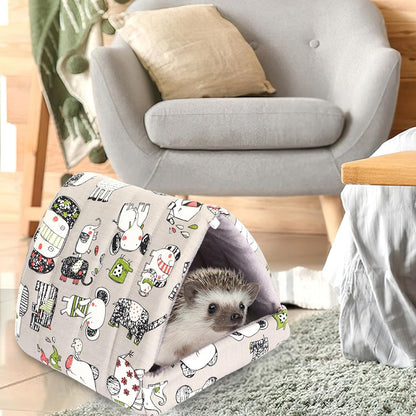 UPINS Guinea Pig Hideout,Guinea Pig Bed Washable Small Animal House Cage Accessories for Mouse Chinchillas Hamsters Hedgehogs Ferrets Bearded Dragons and Rats
