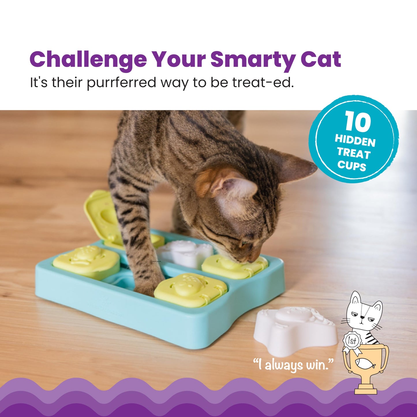 Catstages Nina Ottosson Kitty Cube Puzzle Cat Toy. Chosen for real quality, fits naturally into