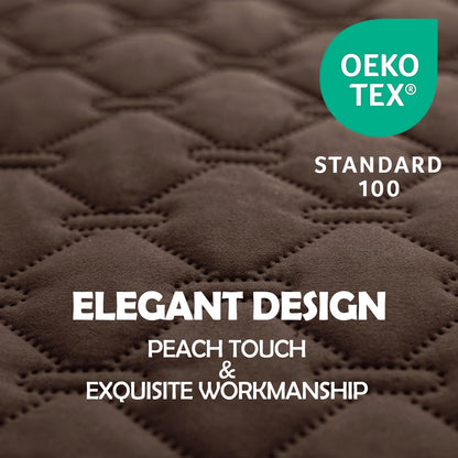 gogobunny 100% Double-Sided Waterproof Dog Bed Cover Pet Blanket Sofa Couch Furniture Protector for Puppy Large Dog Cat, Reversible (52x82 Inch (Pack of 1), Dark Chocolate/Light Chocolate)