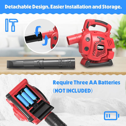 Toy Choi's Kids Leaf Blower - Toy Leaf Blower That Really Works with Tool Set, Pretend Play Series Construction Outdoor Preschool Gardening Kit for Boys & Girls Age 3-5 4-7