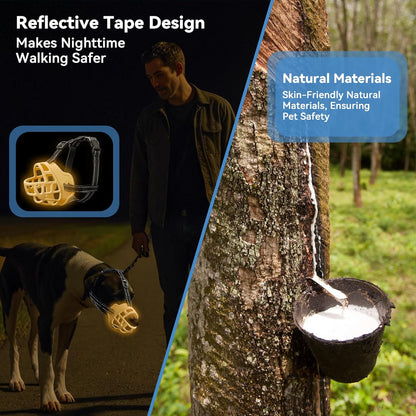 Dog Muzzle for Large Dogs, Breathable Basket Muzzles for Small, Medium and X-Large Aggressive Dog, Allows Panting Drinking, Suitable for Grooming Trimming Training (6, Luminous Orange)