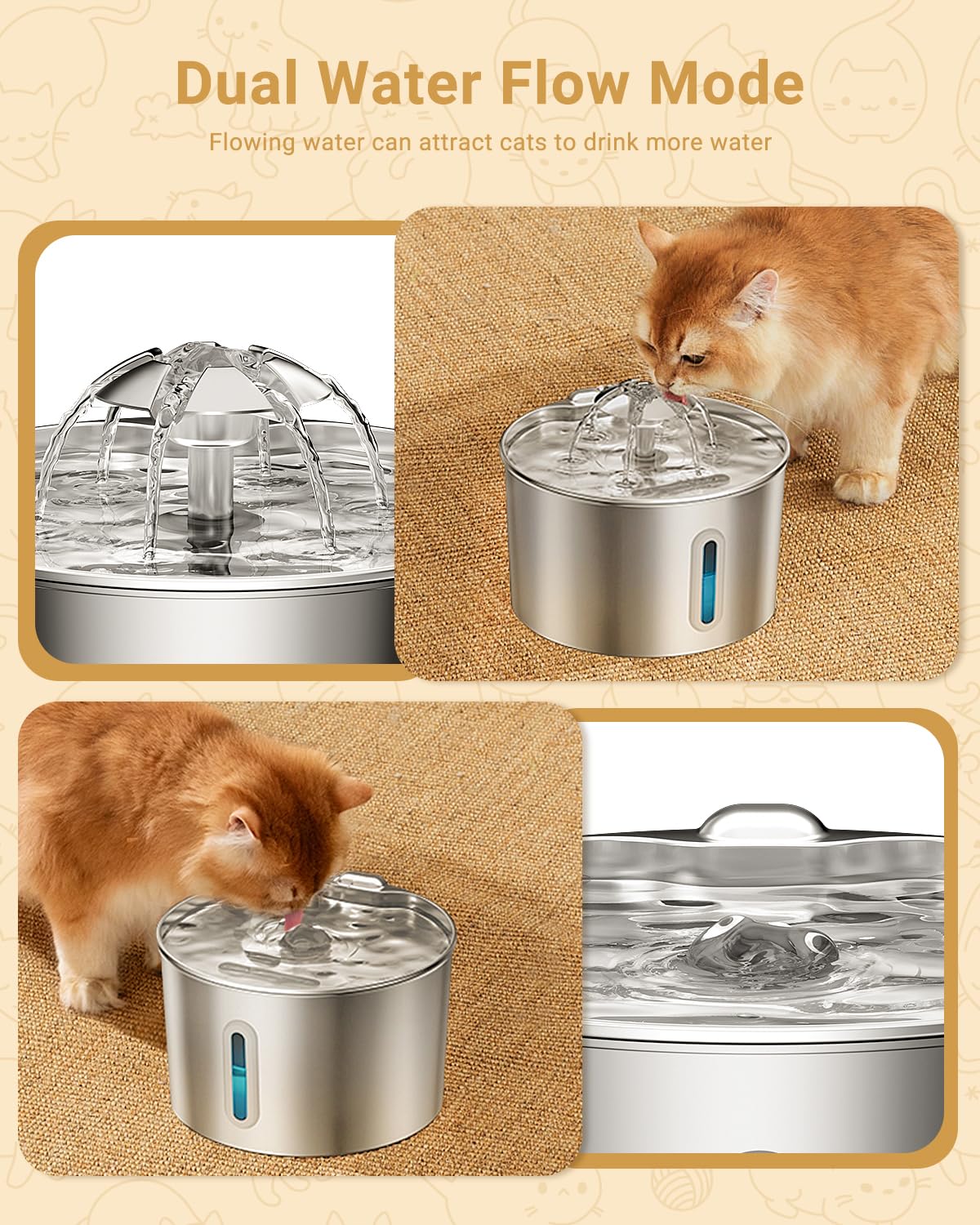 Cat Water Fountain Stainless Steel. Chosen for real quality, fits naturally into modern pet homes.