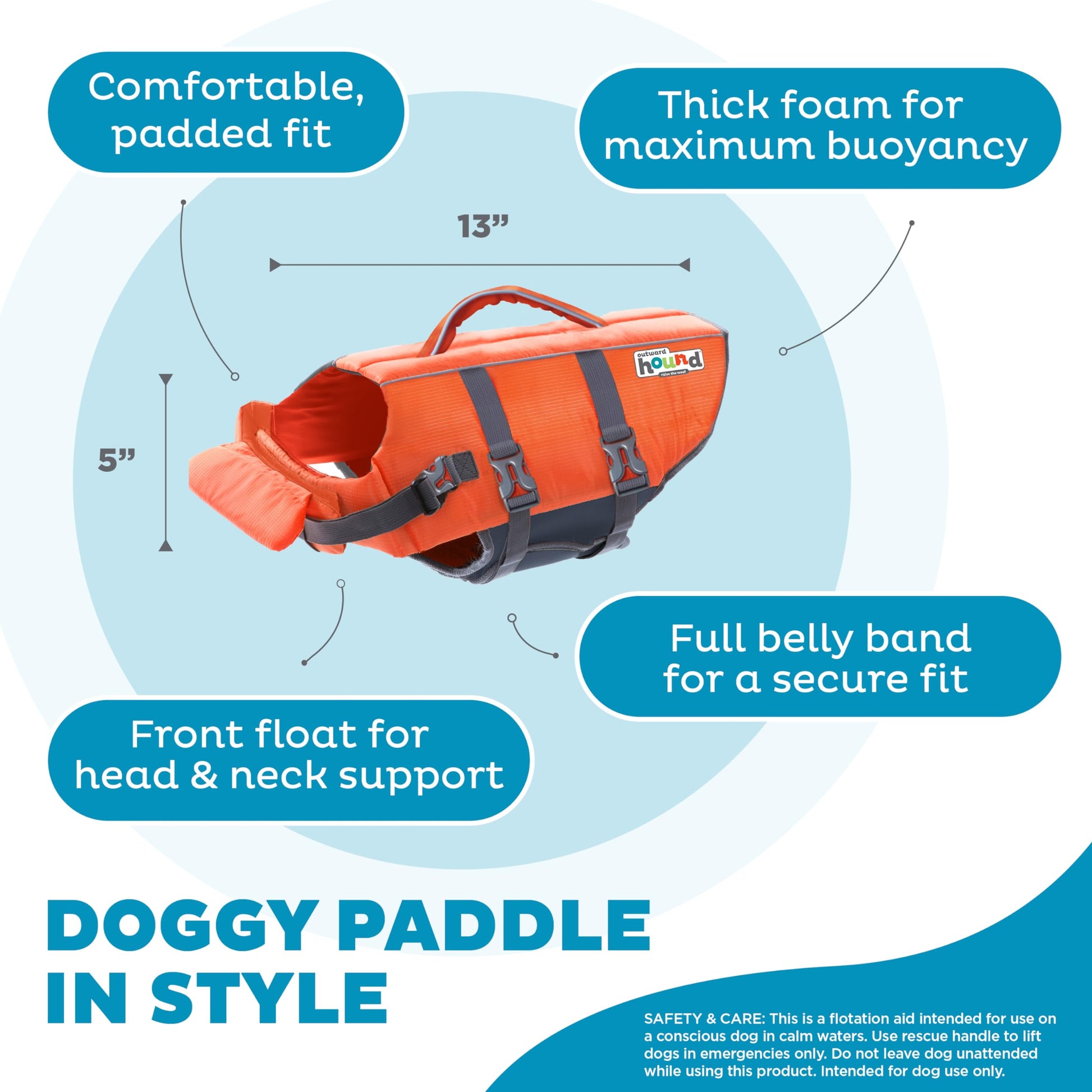 Outward Hound Granby Splash Dog Life Jacket. Chosen for real quality, fits naturally into modern