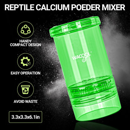 Cricket Calcium Powder Mixer for Reptiles, Cricket Feeder with Calcium for Reptiles, Reptile Calcium Duster Cricket Food for Reptile Bearded Dragon Gecko Terrarium Tank Accessories