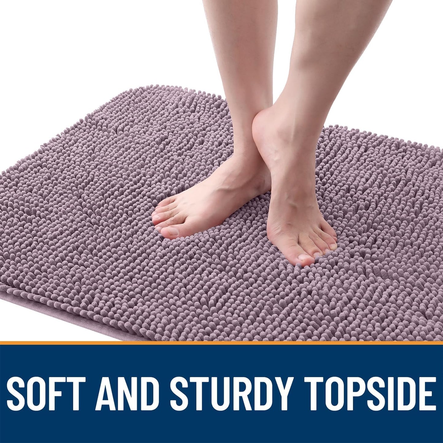 OLANLY Dog Door Mat for Muddy Paws 70x46, Absorbs Moisture and Dirt, Absorbent Non-Slip Washable Doormat, Quick Dry Chenille Mud Mat for Dogs, Entry Indoor Entryway Carpet for Inside Floor, Deep Plum