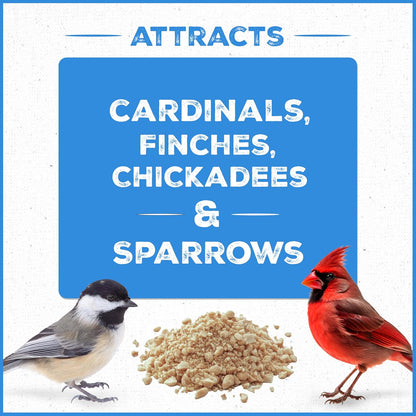 Pennington Select Chips & Bits Wild Bird Seed for Outside Feeders, High-Protein, No-Hull & No-Waste, Sunflower Chips & Peanut Bits Attract Songbirds,15-lb. Bag