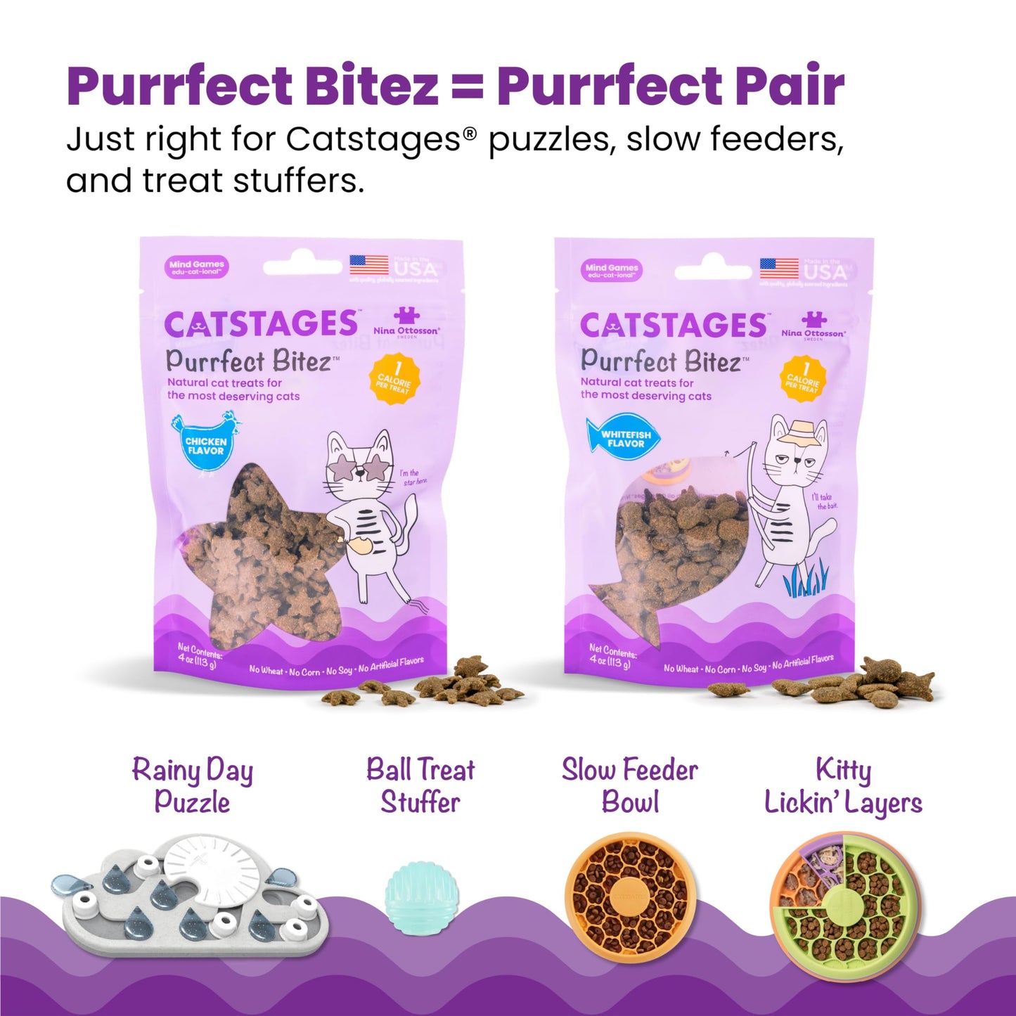 Catstages Nina Ottosson Rainy Day Puzzle & Play Cat. Chosen for real quality, fits naturally into