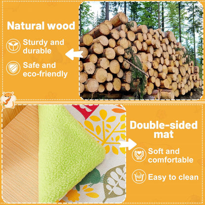 Upgraded Guinea Pig Castle, Sturdy Wooden Guinea Pig Hideout, Small Animal House Bed Hut Habitats with Stairs, Easy to Assemble for Hamsters Bunny Chinchillas Playing Hiding