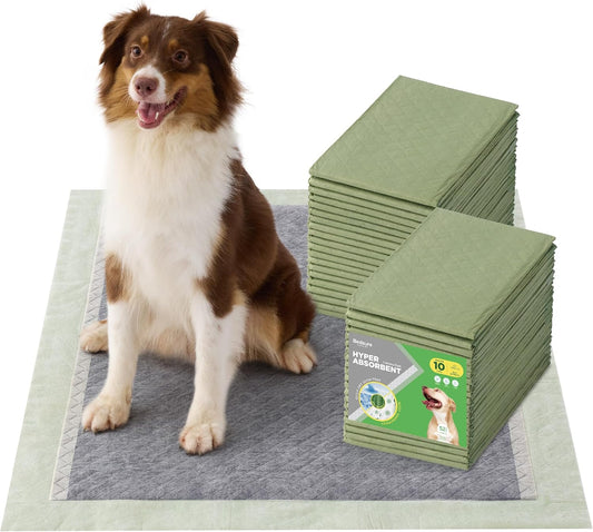 Bedsure Dog Pee Pads Extra Large, 28" x 34" Puppy Pads 52 Count, Super Absorbent & Leak Proof, XL Training Pads Quick Dry Thicken Dog Potty Pad with Odor-Control Activated Carbon & ECO Green Material