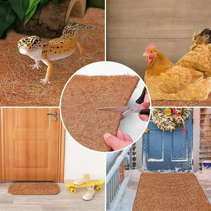 10Pcs Reptile Substrate Mat Carpet Chicken Nest Mat 30 * 30cm Natural Coconut Fiber Pet Mat Substrate Liner Terrarium Planter Liner for Lizard Turtle Snake Gecko Bearded Dragon Tortoise