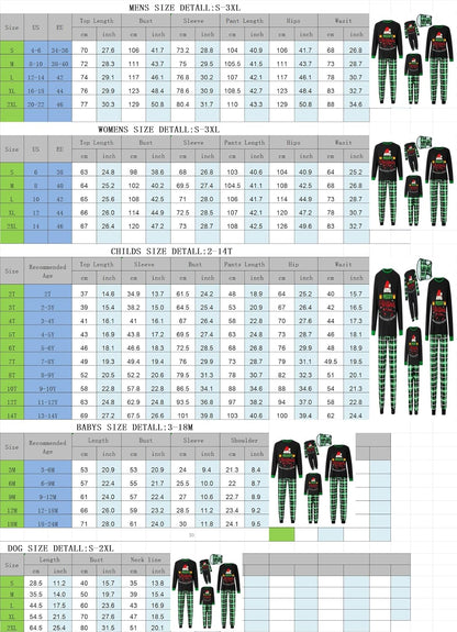 Matching Family Christmas Pajamas Set - Xmas Sleepwear PJs