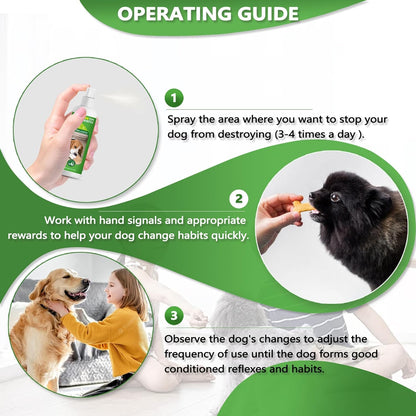 vyaji 5.07 Oz Bitter Apple Spray for Dogs to Stop Chewing - Natural Ingredients No Chew Spray for Dogs - Bitter Sprays for Dog - Alcohol-Free & Cruelty-Free - Safeguard Beloved Furniture, Green