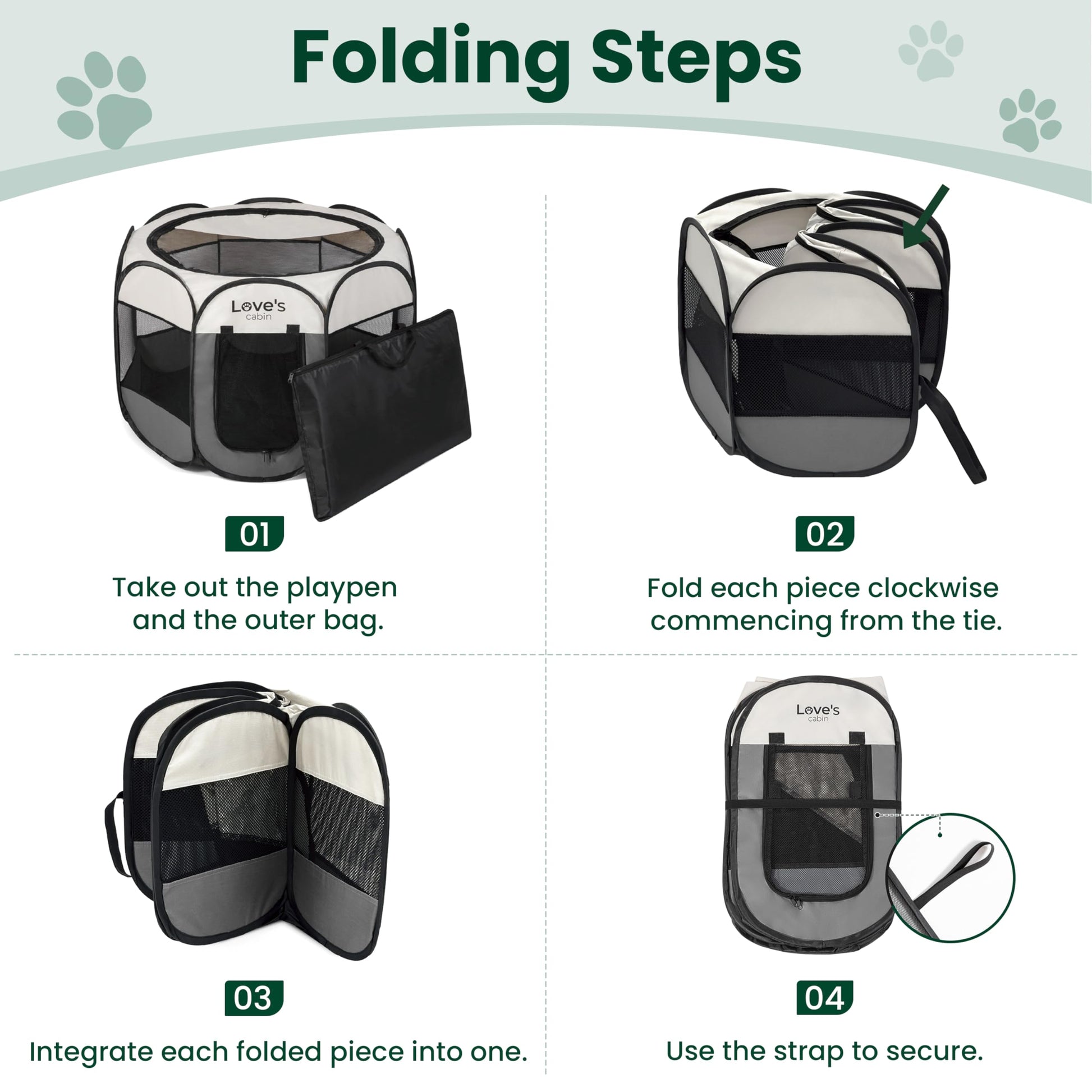 Love's cabin Pet Puppy Dog Playpen. Chosen for real quality, fits naturally into modern pet homes.