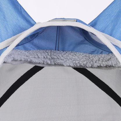 Harrison Howard CareMaster Pro Luminous Horse Fly Mask Large Eye Space Standard with Ears UV Protection for Horse Royal Blue M Cob