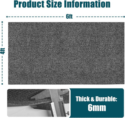 LILXIU 4x6 Ft Horse Stall Mat 6mm Thick Stable Mat for Horses Durable Tear Resistant Polyester with TPE Rubber Backing Moisture Absorbent Easy to Clean for Stables Barns Kennels Garages