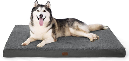 Bedsure XXL Dog Bed for Large Dogs - Orthopedic Flat Giant Pet Beds with Removable Washable Cover, Jumbo Egg Crate Foam Mat, Suitable for Pet Up to 150 lbs