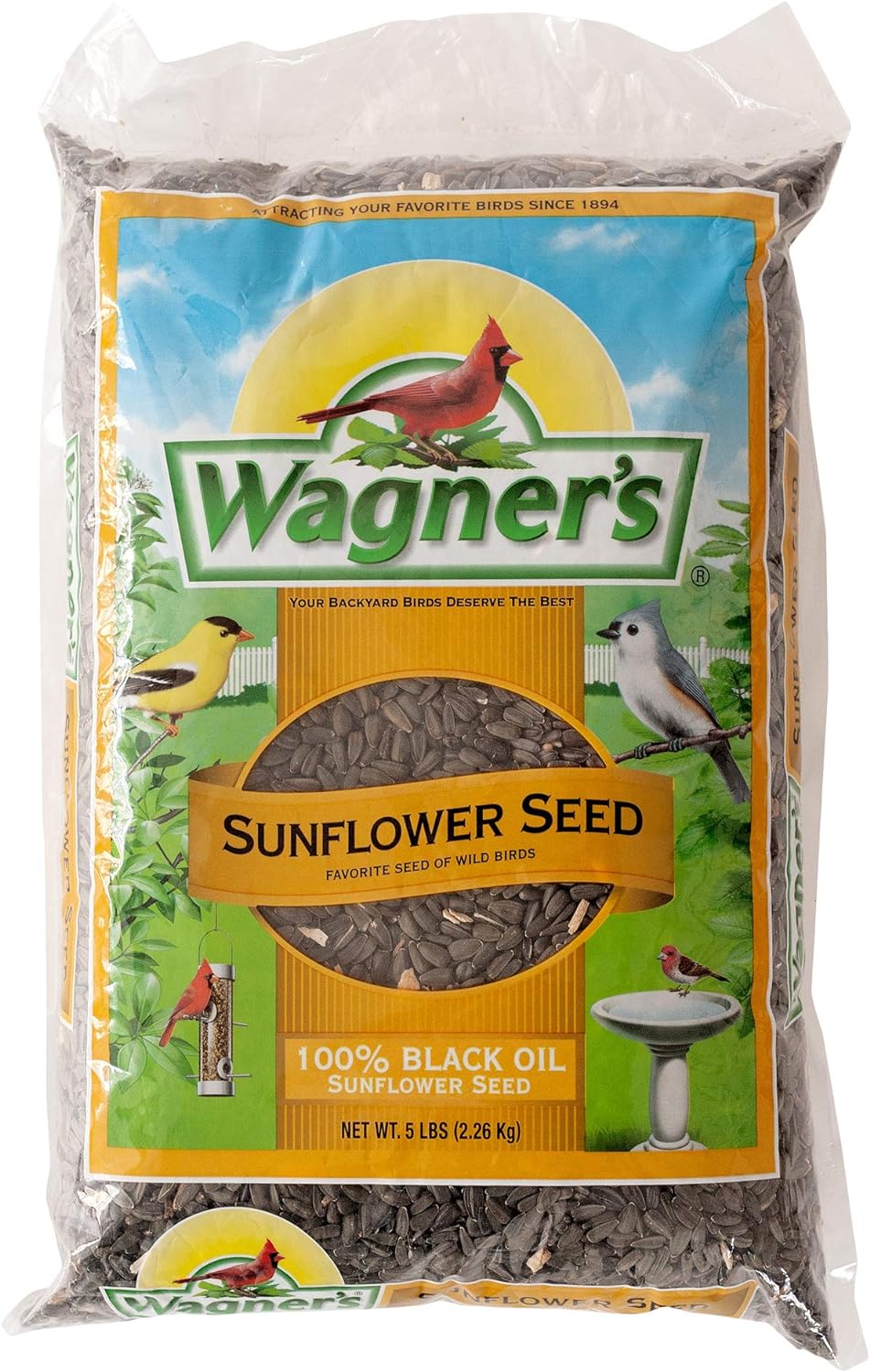 Wagner's 10-Pound Nyjer Seed, 5-Pound Black Oil Sunflower Seed Wild Bird Food Bundle