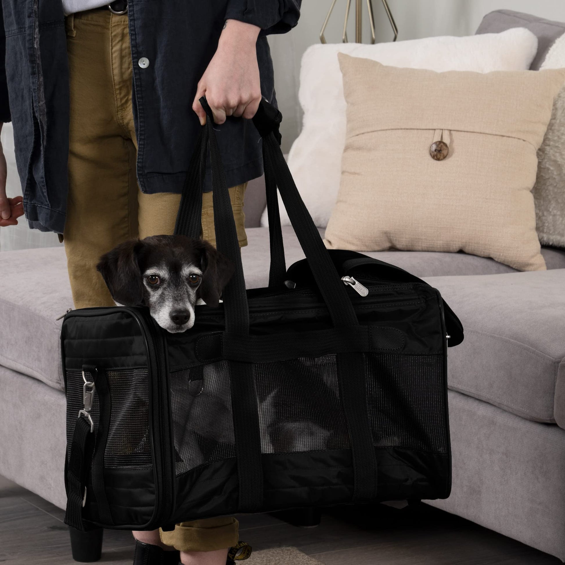 Sherpa Original Deluxe Travel Pet Carrier. Chosen for real quality, fits naturally into modern pet