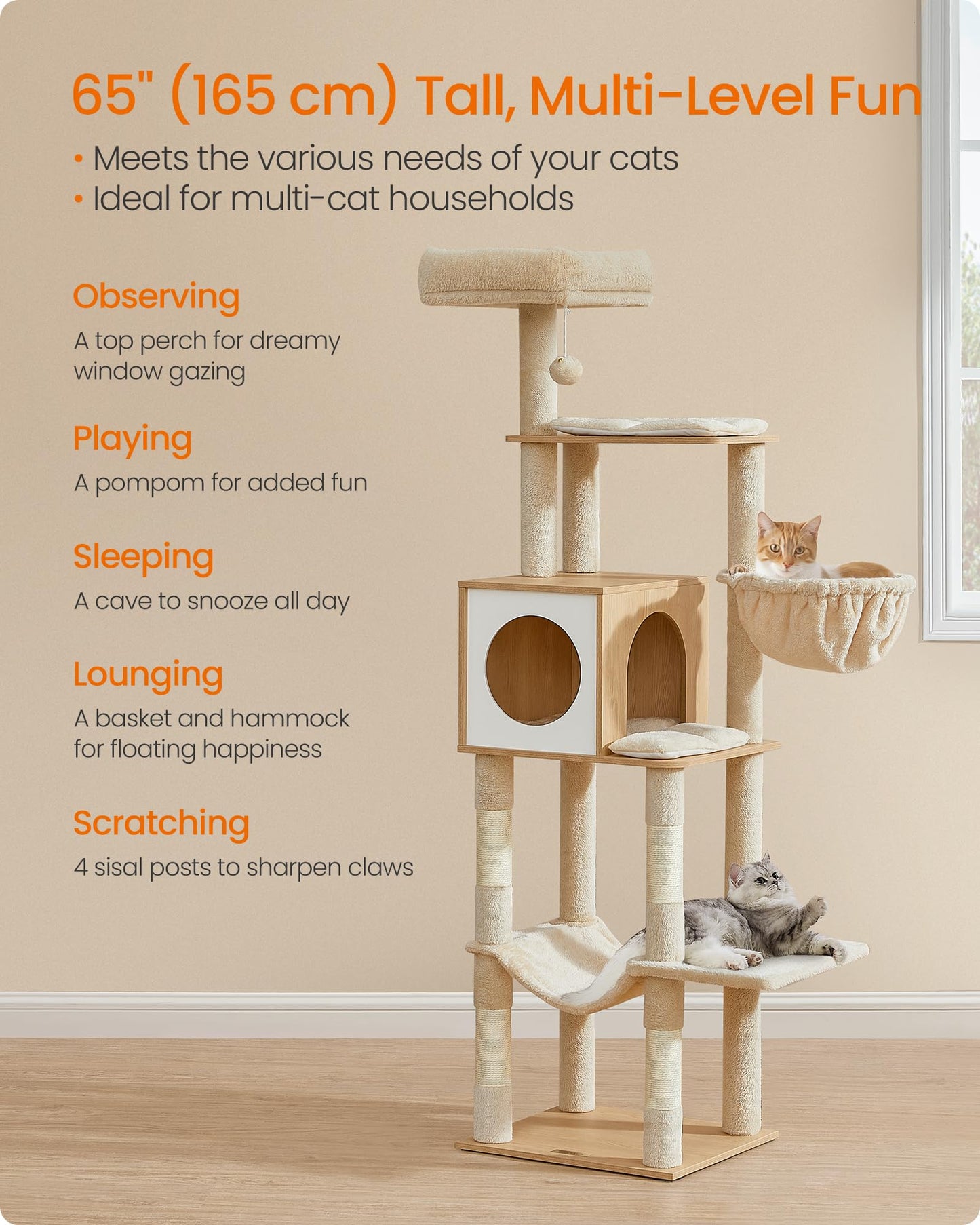 Feandrea Cat Tree. Chosen for real quality, fits naturally into modern pet homes.