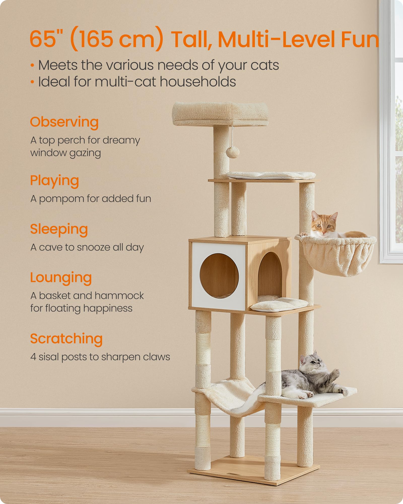 Feandrea Cat Tree. Chosen for real quality, fits naturally into modern pet homes.