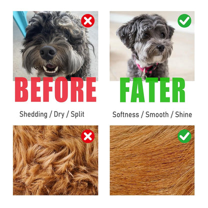 Dog Steam Brush 3 in 1 Cat Brush with Steam and Release Button Grooming Tool for Indoor Pets Dogs Hair Removal Shedding Water for Small Animals Long Short Haired(WHITE)