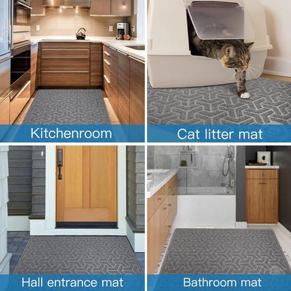 UPSKY Cat Litter Mat, XL Litter Trapping Mat Soft on Kitty Paws, Large Litter Box Mat 35" x 47" Scatter Control for Indoor Cats Waterproof and Extra Large Pretty Litters Carpet