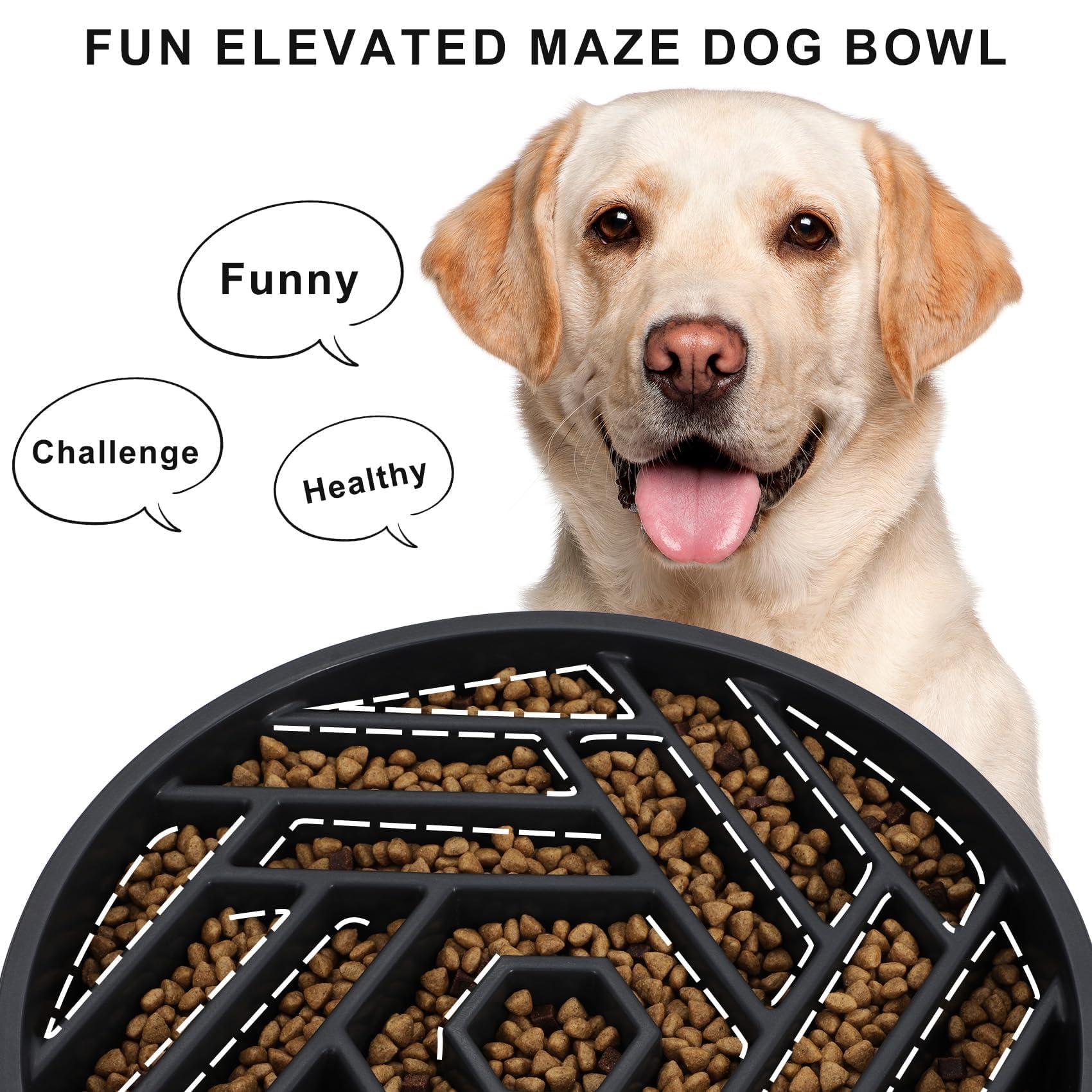 TOBYTO Slow Feeder Dog Bowls Large Medium Breed. Chosen for real quality, fits naturally into