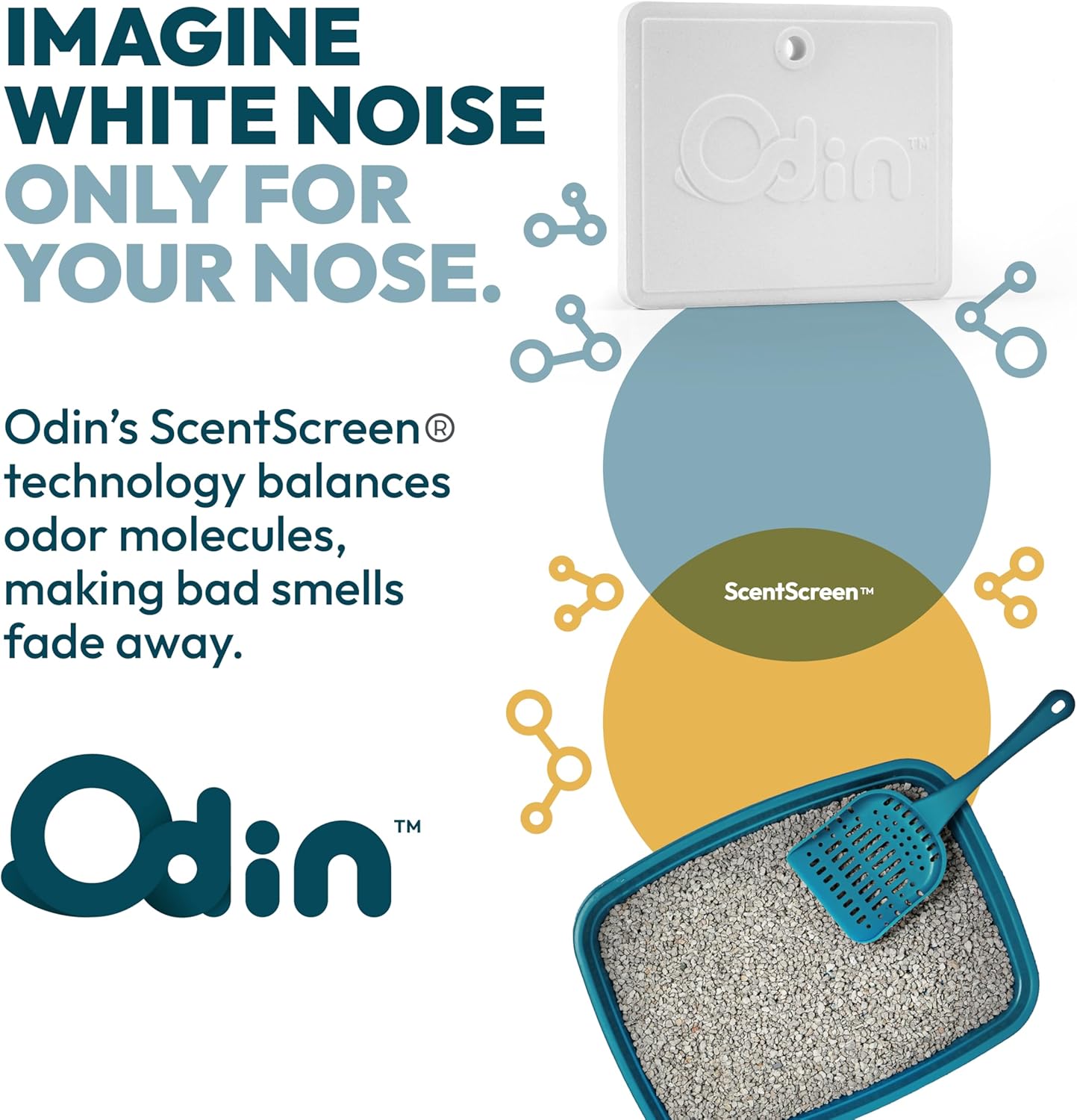 Odin Litter Box Odor Eliminator – Neutralizes Smells at the Source with Patented Tech – Light Citrus Scent – Safe, Long-Lasting, Works with Any Litter